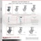 Service Caster 4 Inch Semi Steel Swivel Caster Set with Roller Bearings 2 Brakes SCC-35S420-SSR-2-SLB-2 - alternate 3